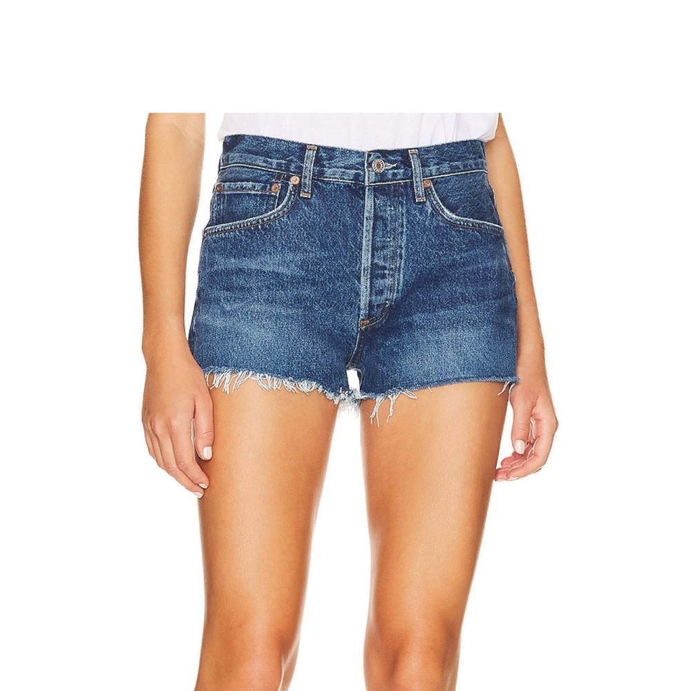 AGolde denim shorts in Lowkey